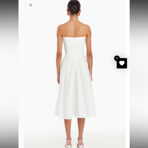 AMANDA UPRICHARD White Strapless Holland Dress - Picture 3 of 15